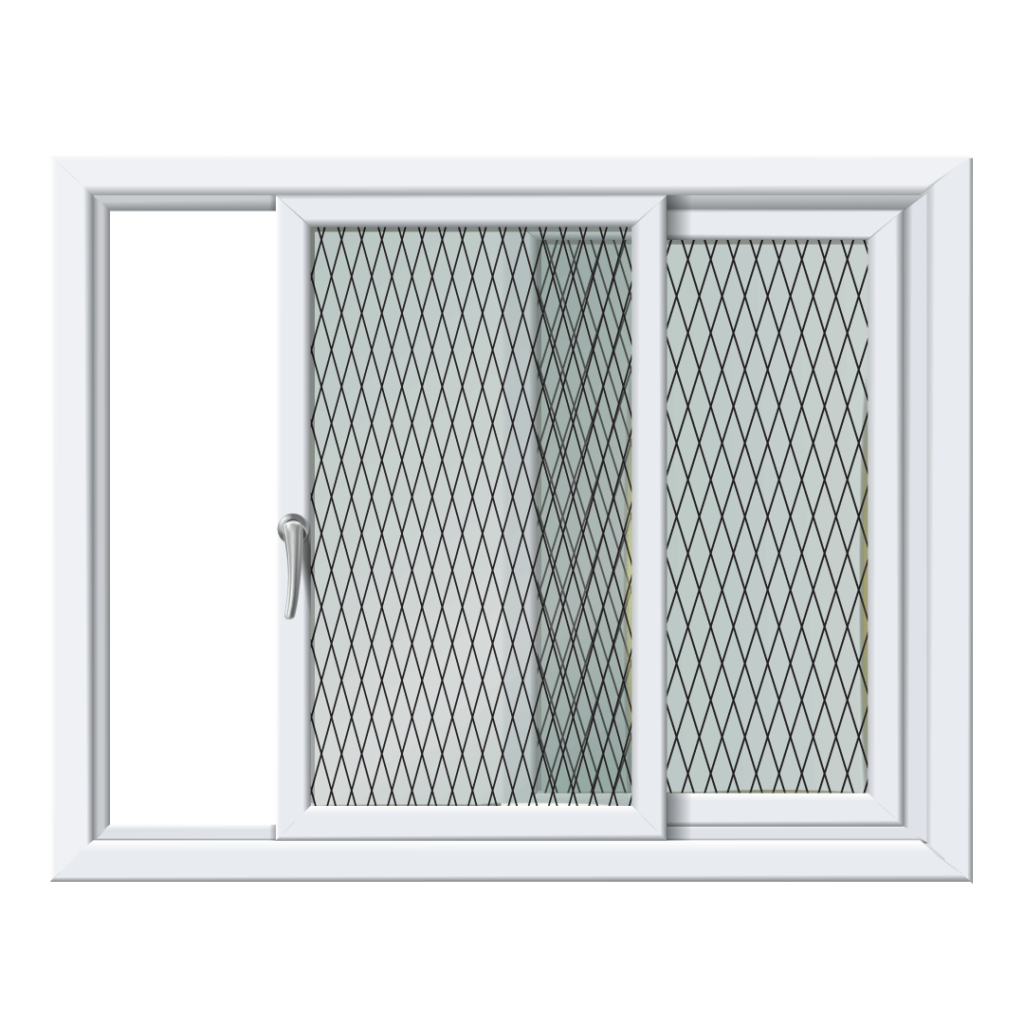 Heavy-duty sliding door with mosquito net – S.N Interiors, Goa.