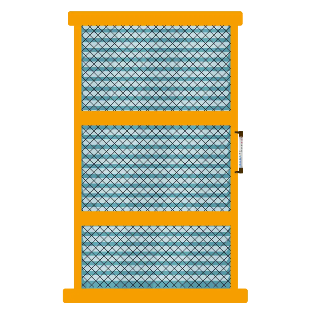Solid Door Mosquito Net by S.N Interiors Goa, featuring a sturdy frame and fine mesh for complete insect protection.