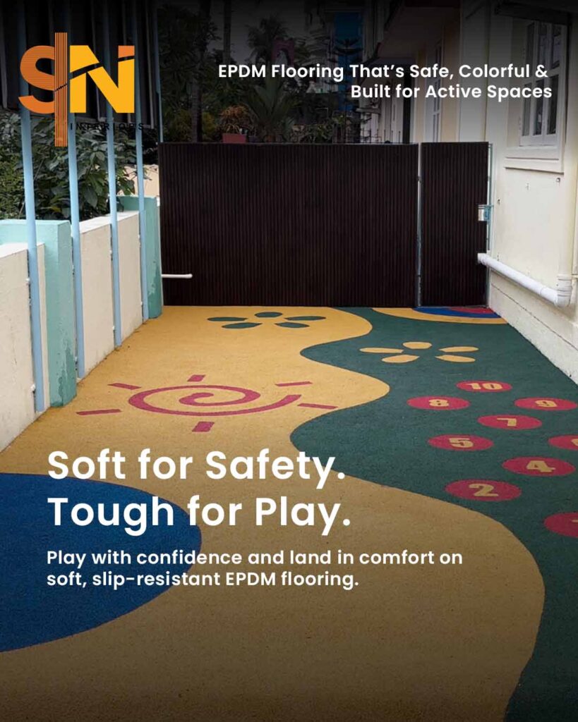 Gym flooring installation at Taj Cidade, Goa by S.N Interiors – durable, slip-resistant, and impact-absorbing solution for premium fitness spaces
