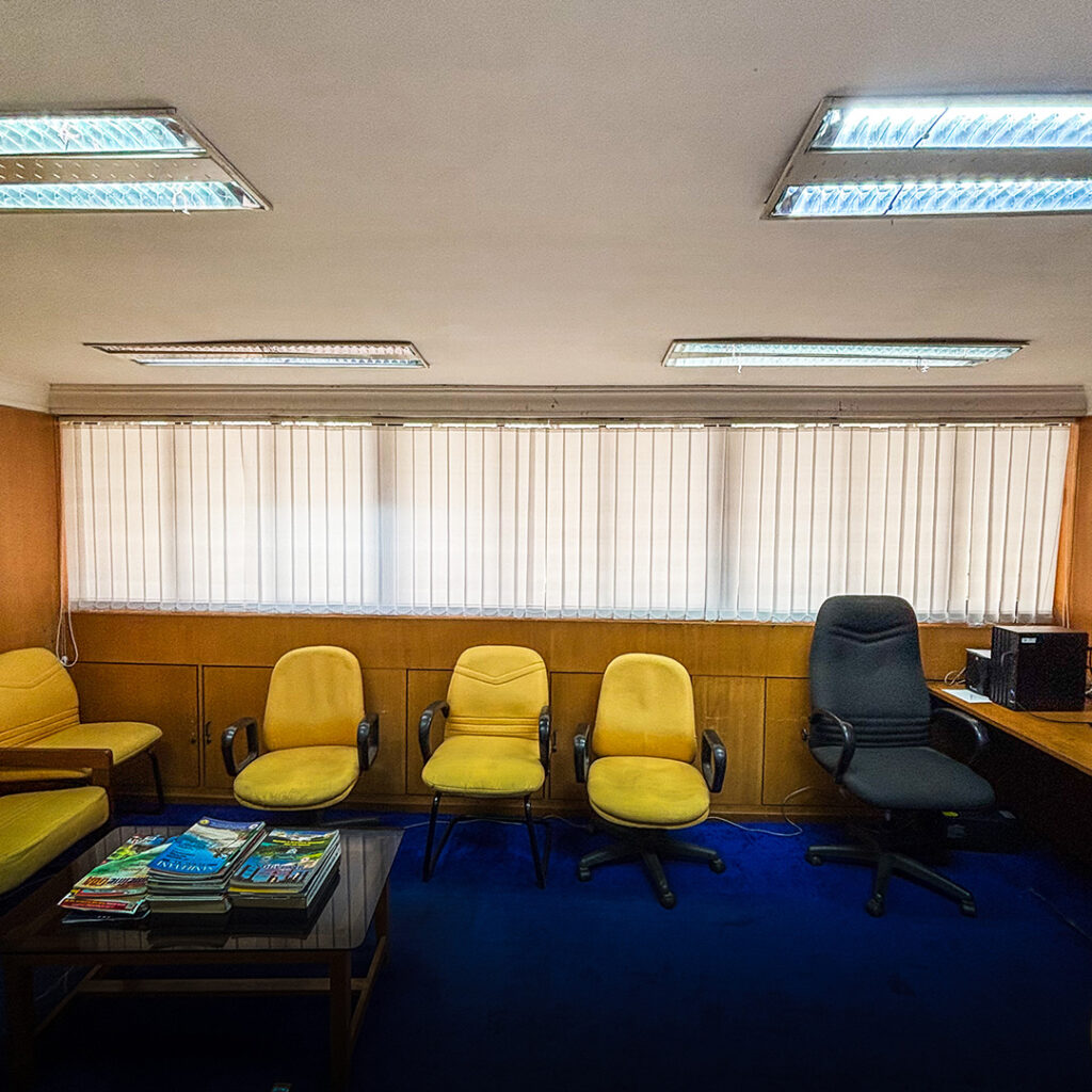 Completed vertical blinds installation at GIDC Goa.