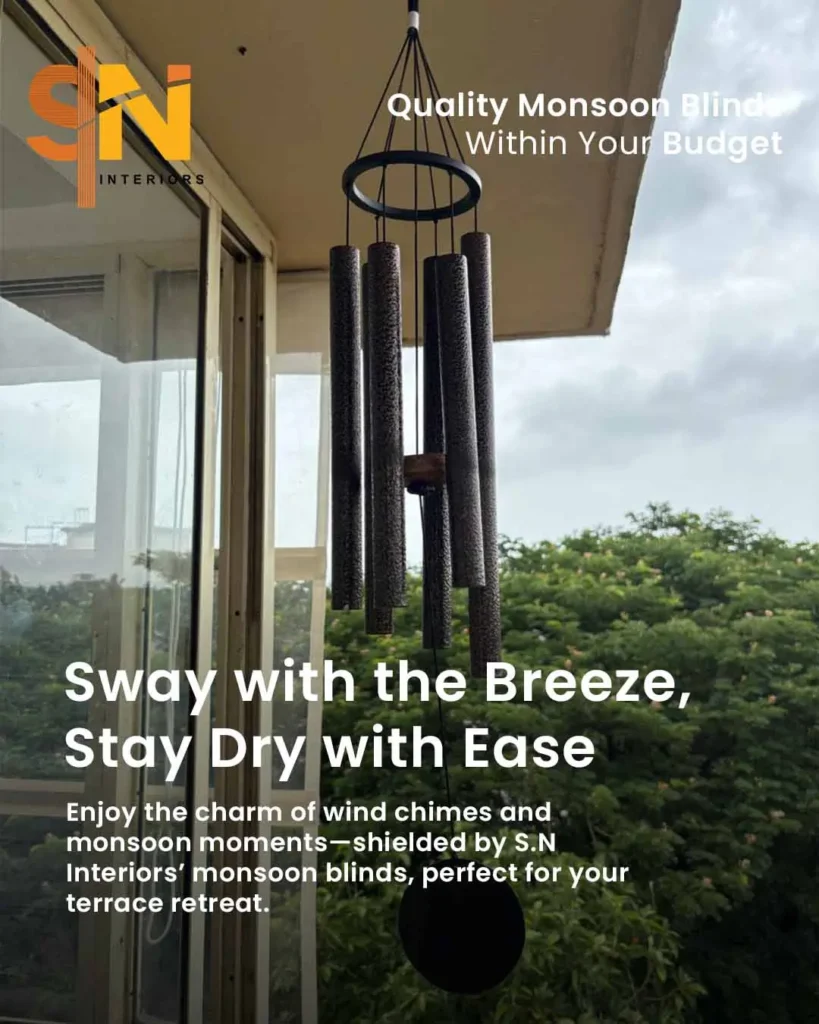 Monsoon blinds project execution at Panjim Goa by S.N Interiors