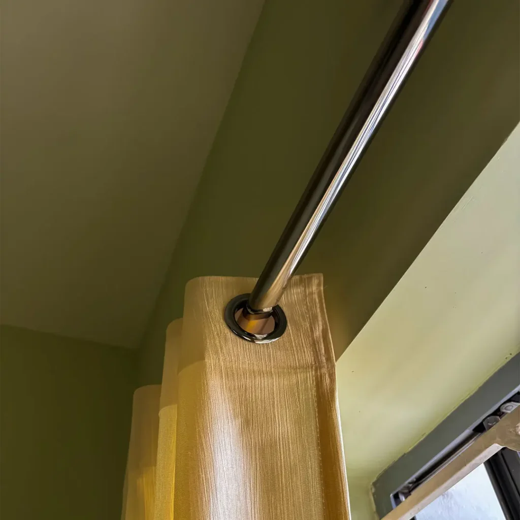 Curtain rod and curtains installed at Manohar Parrikar Law College by S.N Interiors Goa