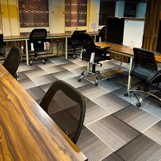 Carpet flooring installation at Gera Panjim by SN Interiors Goa – premium carpet solutions
