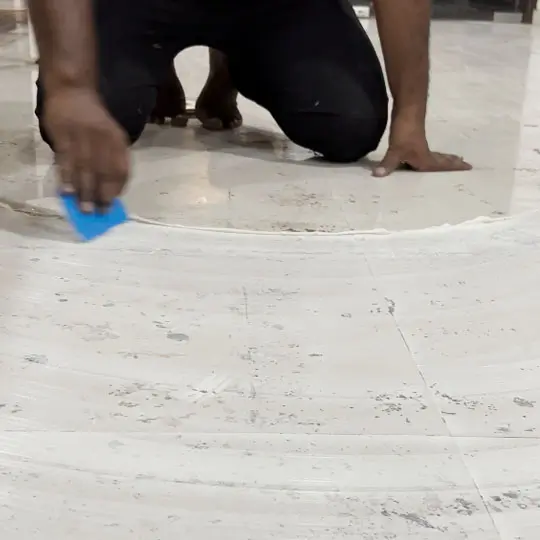 Carpet flooring installation process by SN Interiors Goa – professional flooring services