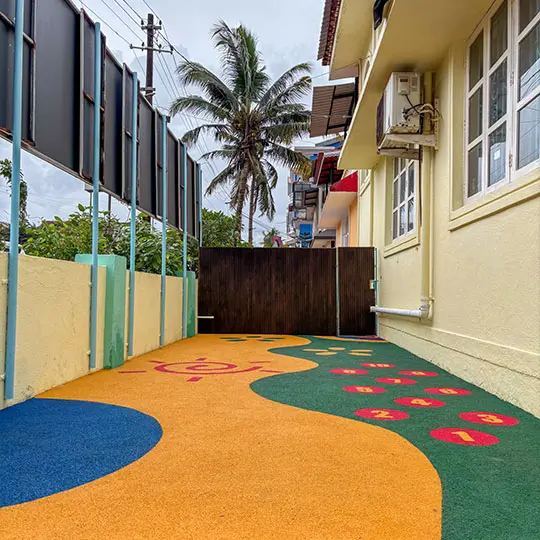 EPDM flooring complete view by SN Interiors in Goa – durable and safe flooring solution